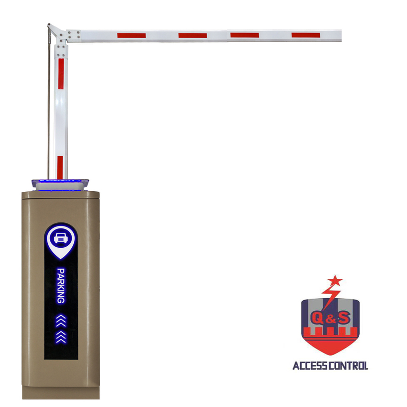 HBF11-2F5M 3S DC24V 5M 90°Folding Arm Luxury LED Light on Front & Top Cabinet Boom Barrier