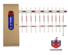 HBF11-2F6 4S DC 24V 6M LED Traffic Light Cabinet Two Fence Arm Boom Barrier 